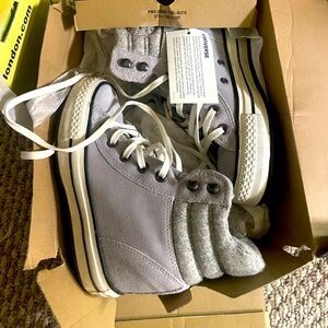 Converse all star gray platform sneaker size 36